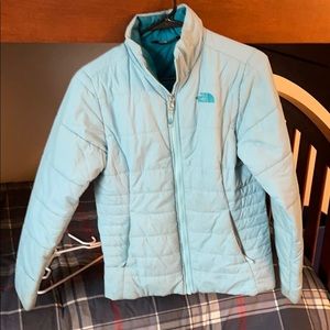 Girls north face puffer jacket large 14-16